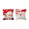 Glitzhome® Hooked 3D Santa & Snowman Pillow